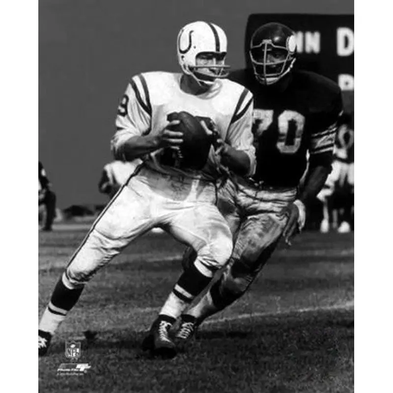 Jim Marshall vs. Johnny Unitas Vikings vs. Colts NFL Classic Premium Poster - Photofile