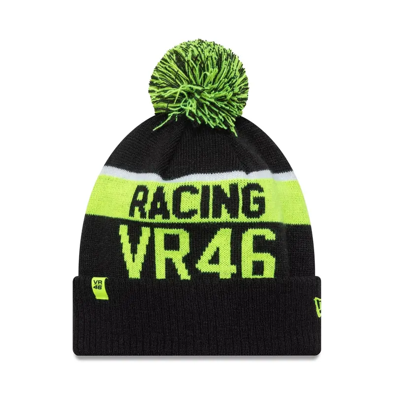 VR46 Black Sport Knit Beanie Hat