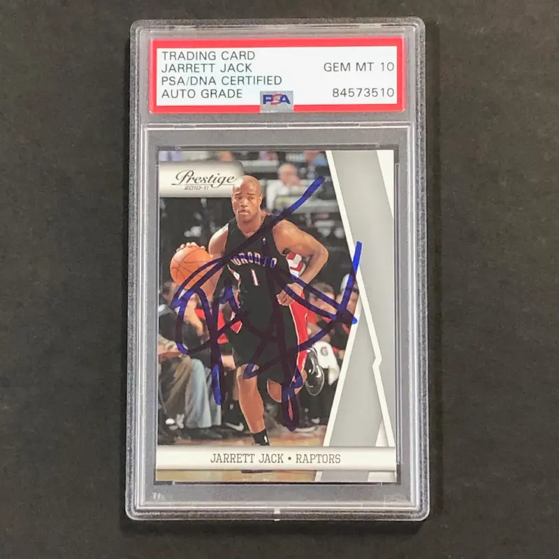 2010-11 Panini Prestige #112 Jarrett Jack Signed Card AUTO 10 PSA Slabbed Raptors