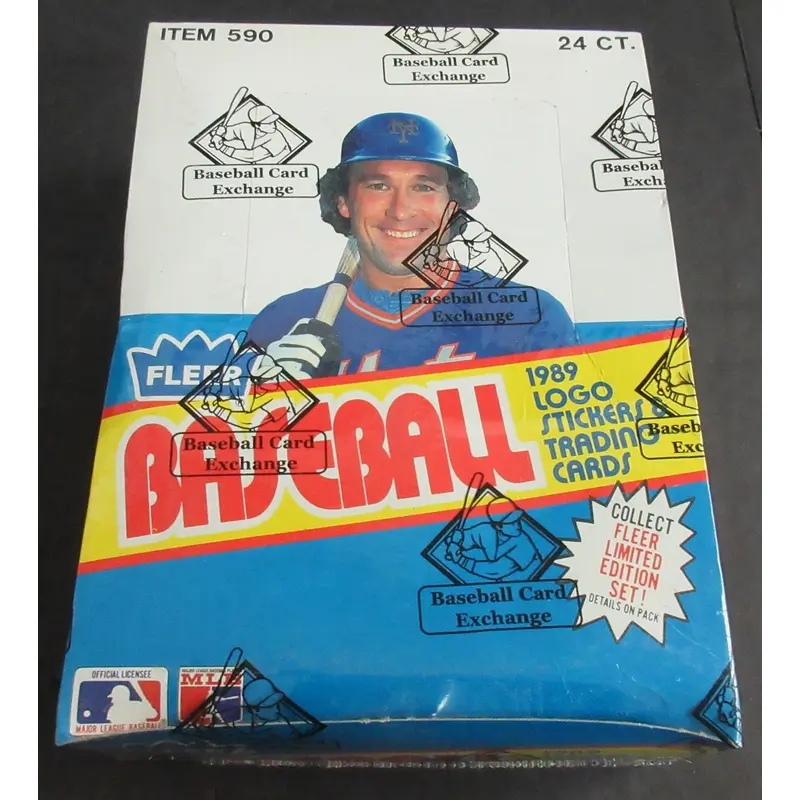 1989 Fleer Baseball Unopened Rack Box (FASC) (Code 911211)