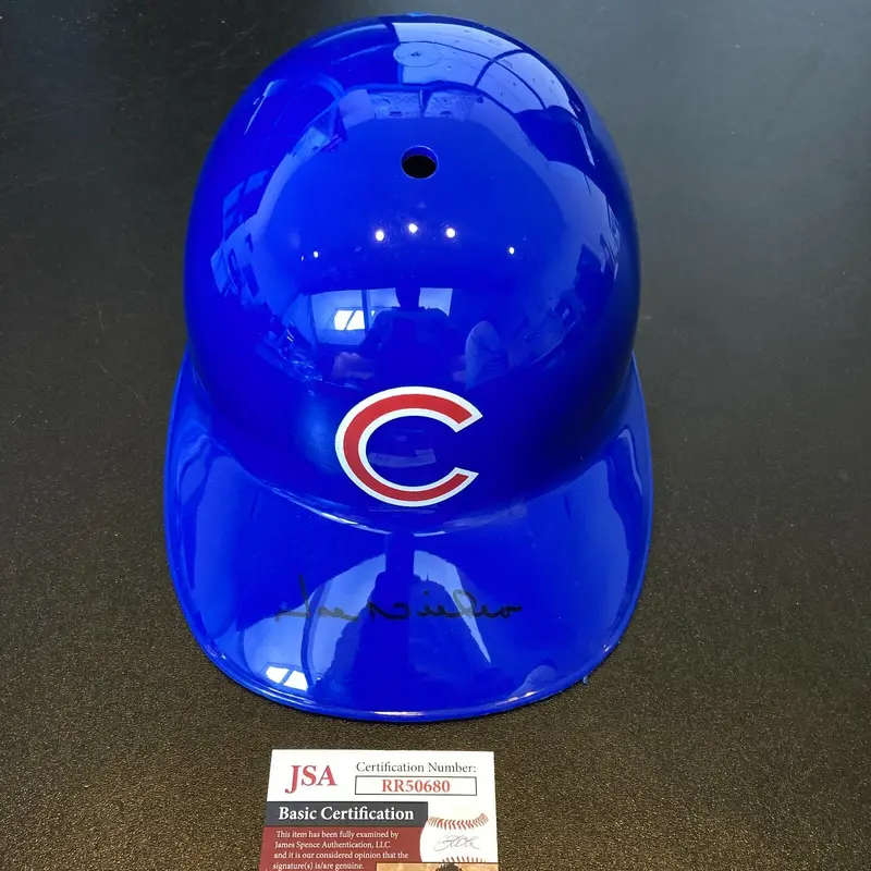 Joe Niekro Signed Full Size Chicago Cubs Baseball Helmet With JSA COA