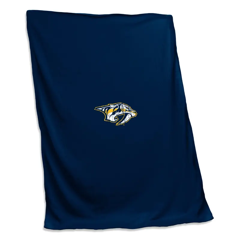Nashville Predators Navy Screened Sweatshirt Blanket