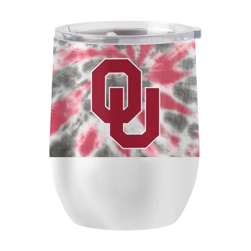 Oklahoma 16oz Tie Dye Stainless Curved Beverage