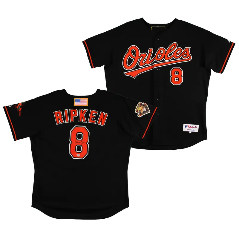 Orioles Cal Ripken Jr. Signed Black Nike 100 Season Authentic Jersey Fanatics