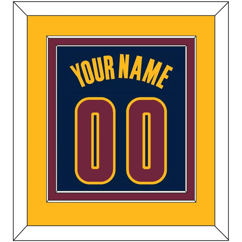 Cleveland Name & Number - Alternate Blue (2014-2017) - Double Mat 4