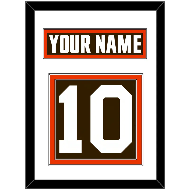 Cleveland Nameplate & Number (Back) - Home Brown - Double Mat 1