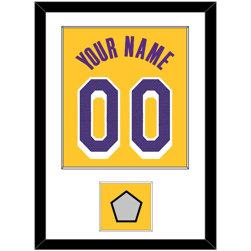 Los Angeles Name & Number With Trophy Patch - Yellow Icon - Single Mat 1