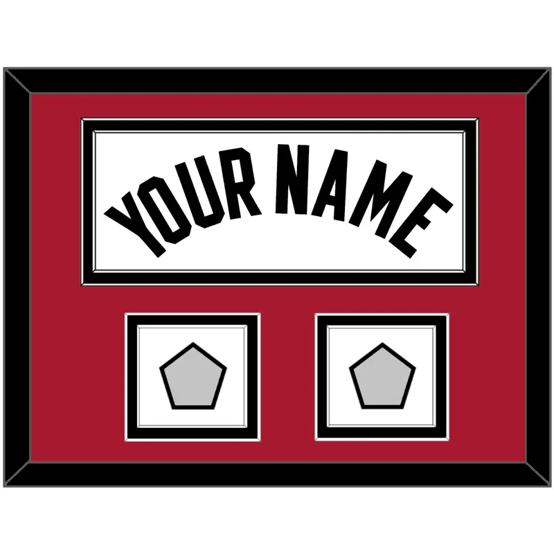 Miami Name & 2 Finals Patches - Home White (1999-2008) - Double Mat 3