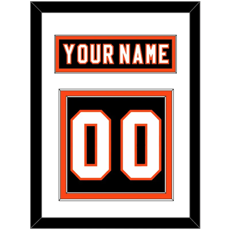 Philadelphia Nameplate & Number (Back) - Road Black (1997-2007) - Double Mat 1