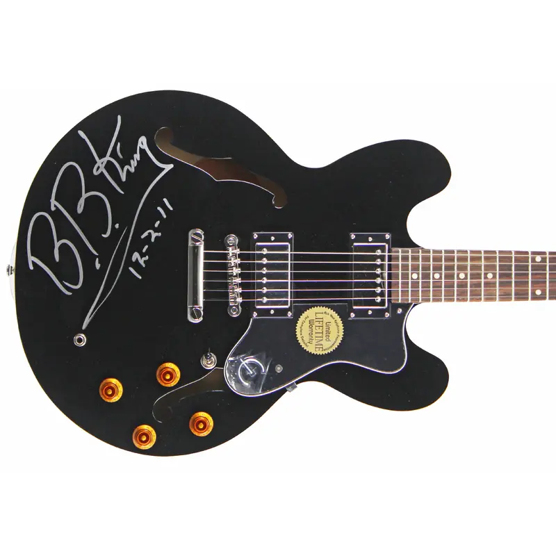 B.B. King 12-2-11 Authentic Signed Epiphone Dot Guitar Autographed BAS #A39866