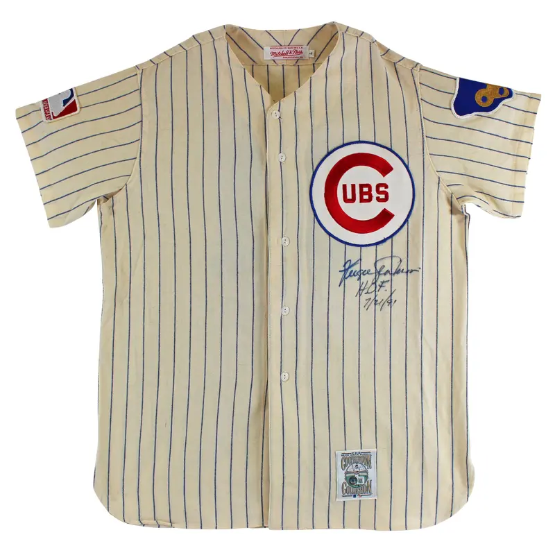 Cubs Fergie Jenkins "HOF 7/21/91" Signed Pinstripe CC M&N Jersey BAS #BD20042