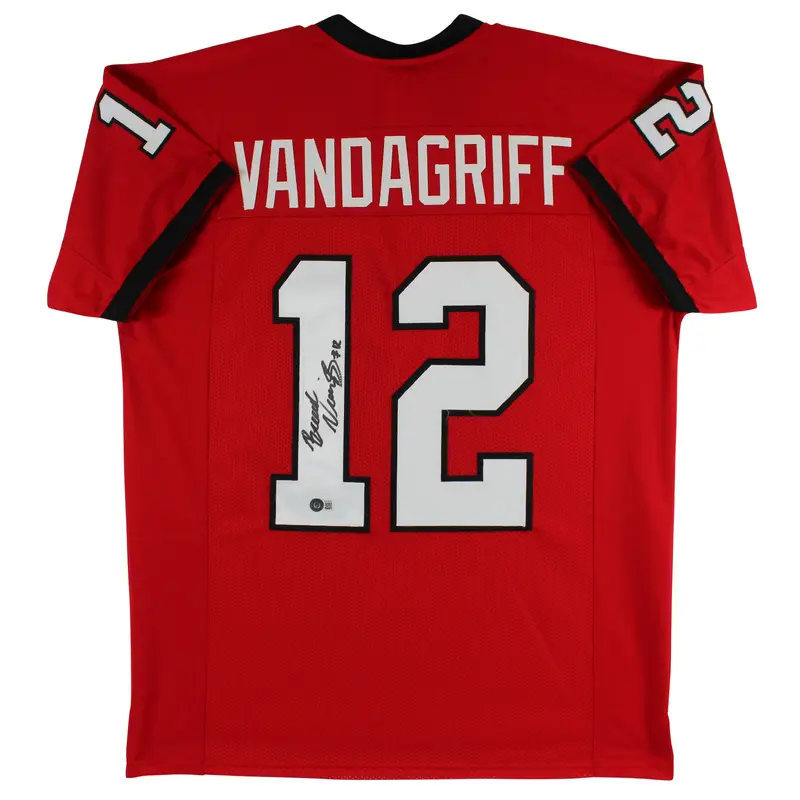 Georgia Brock Vandagriff Authentic Signed Red Pro Style Jersey Autographed BAS