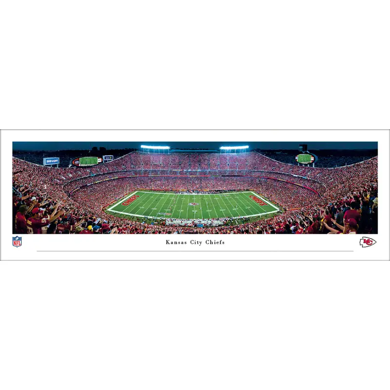Kansas City Chiefs Arrowhead Stadium Game Night (2017) Panoramic Poster Print - Blakeway