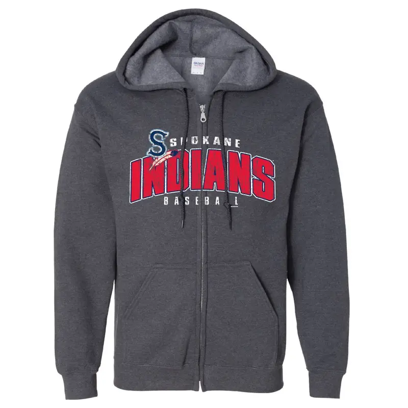 Spokane Indians Dark Charcoal Emmitt Full-Zip Hooded Sweatshirt