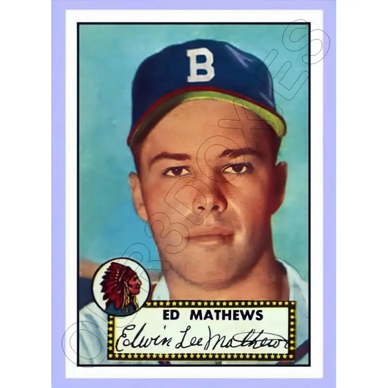 Eddie Mathews 1952 Topps Reproduction Card - 4031