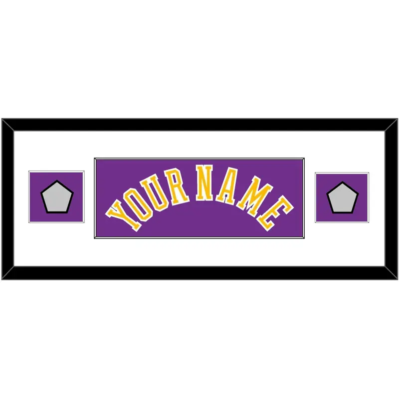 Los Angeles Name & 2 Trophy Patches - Road Purple (1978-1997) - Single Mat 2