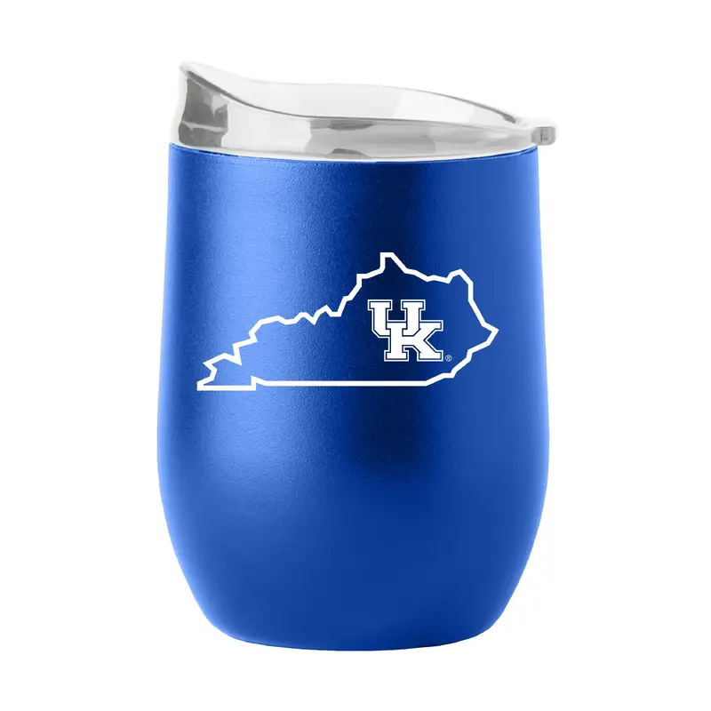 Kentucky 16oz State Outline Powder Coat Curved Beverage