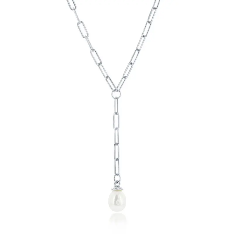 Sterling Silver FWP Paperclip Necklace
