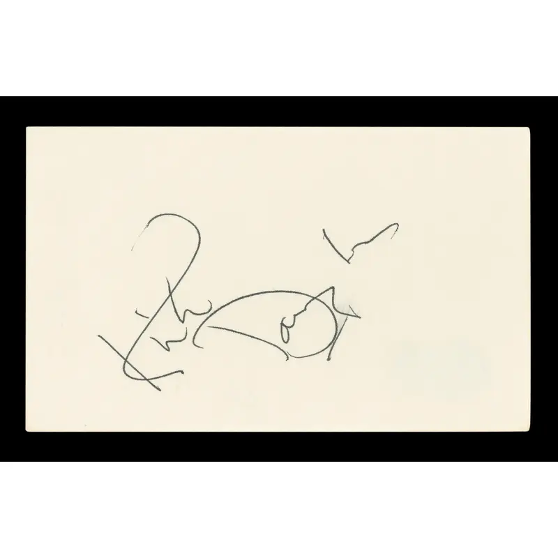 Kirk Douglas Spartacus Authentic Signed 3x5 Index Card Autographed BAS #BL96594