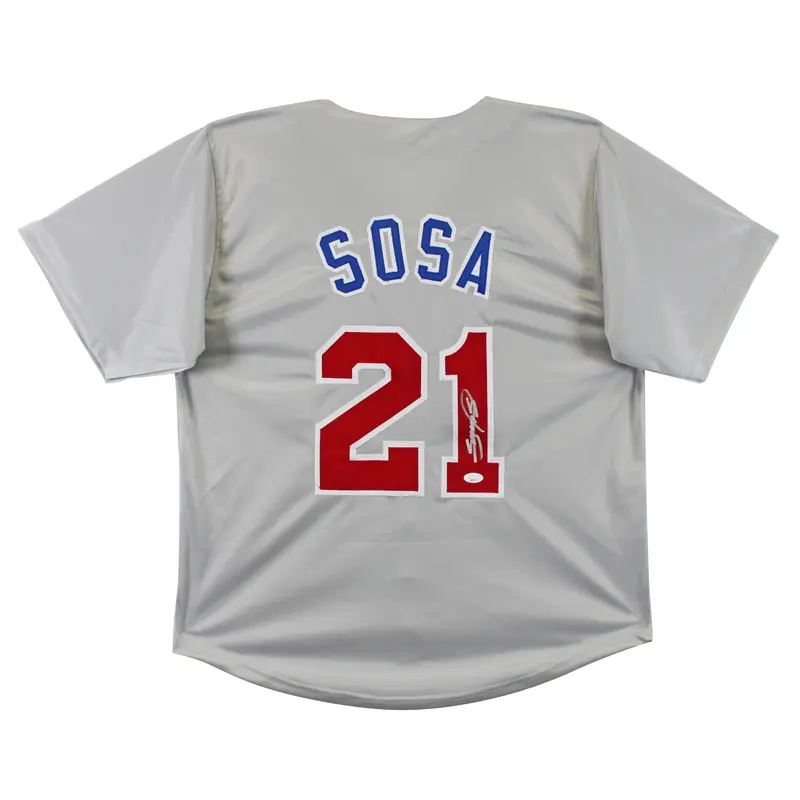 Sammy Sosa Authentic Signed Grey Pro Style Jersey Autographed JSA