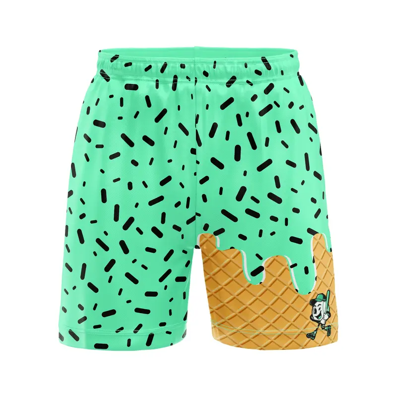 Smash It Sports Mesh Shorts - Ice Cream Drip Mint Chocolate Chip