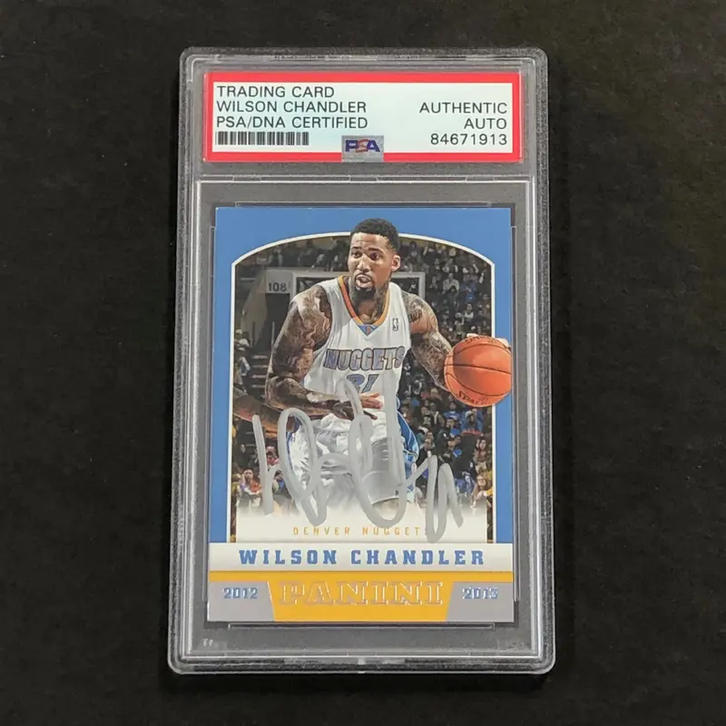 2012-13 Panini #174 Wilson Chandler Signed Card PSA Slabbed