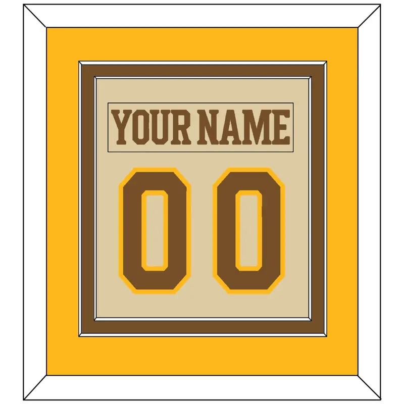 Boston Nameplate & Number (Back) Combined - Centennial Alternate Cream - Double Mat 4