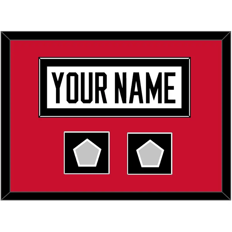 Chicago Nameplate & 2 Stanley Cup Finals Patches - Road White (2007-2017) - Single Mat 3