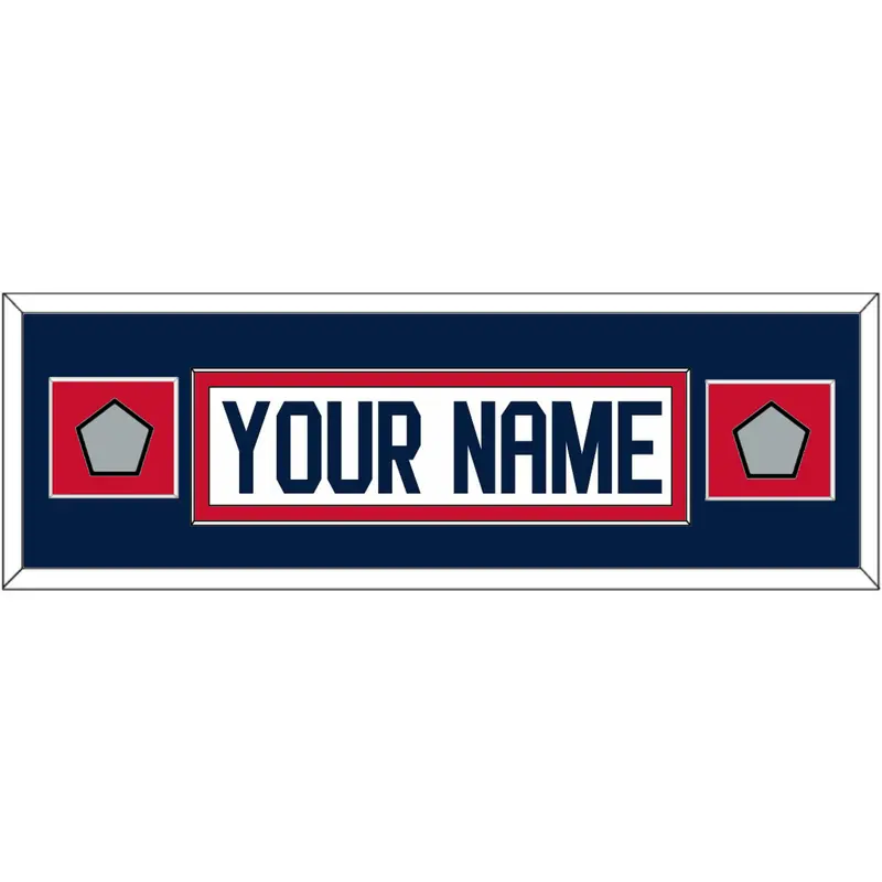 Florida Nameplate & 2 Stanley Cup Finals Patches - Road White - Single Mat 6