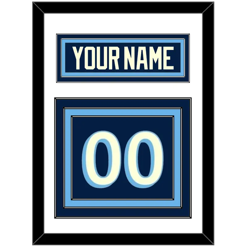 Pittsburgh Nameplate & Number (Back) - 2011 Winter Classic Navy Blue - Triple Mat 1