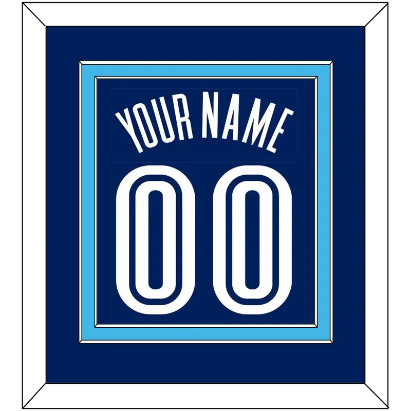 Villanova Basketball Name & Number - Road Blue (2005-2007) - Double Mat 2