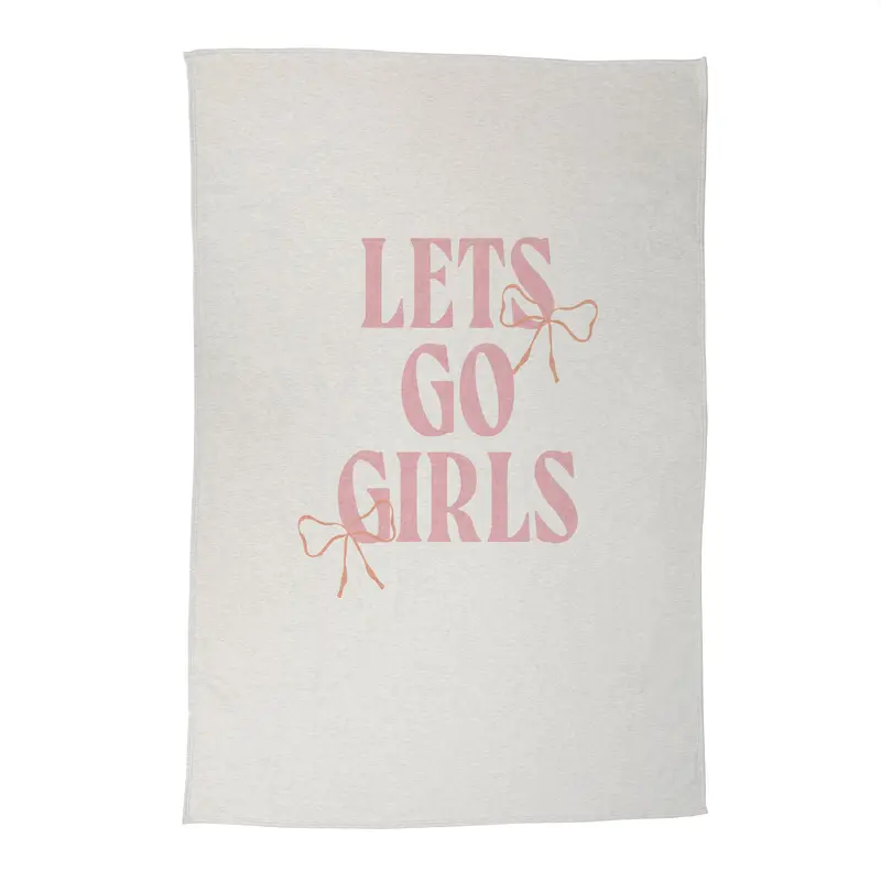 Just A Girl Lets Go Girls Sublimated Sweatshirt Blanket