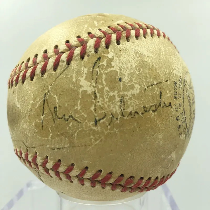 Rare 1950's Ken Silvestri Phillies Signed NL Game Used Baseball PSA DNA COA