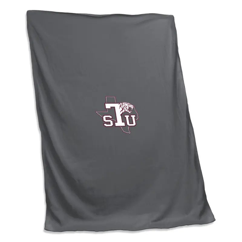 Texas Southern U Charcoal Screened Sweatshirt Blanket
