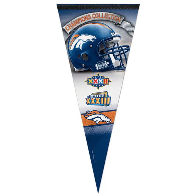Denver Broncos 2-Time Super Bowl Champions EXTRA-LARGE Premium Pennant
