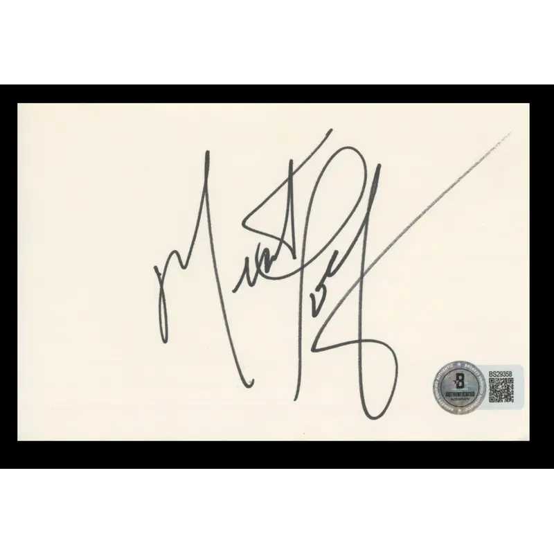 Meat Loaf Fight Club Authentic Signed 4x6 Index Card BAS #BS29358