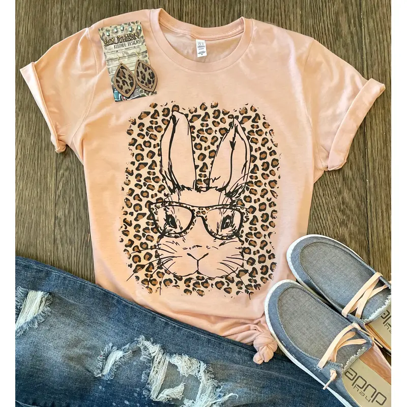Leopard Bunny - Peach