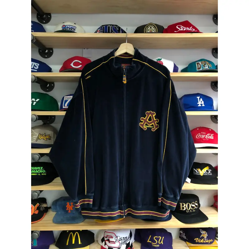 Vintage Akademiks Velour Zip Up Size 2XL