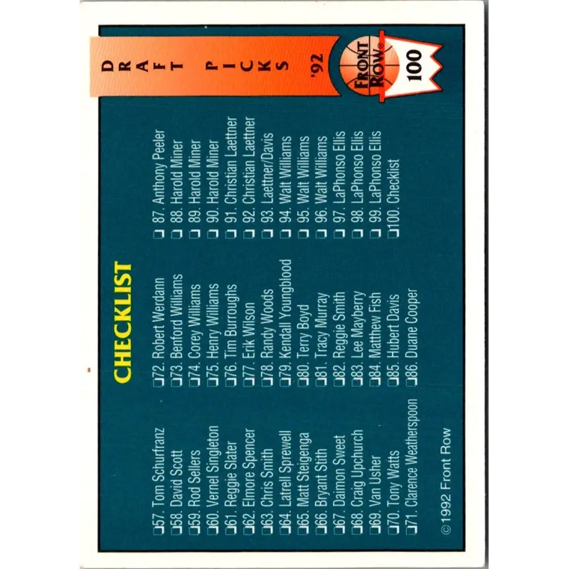 1992 Front Row Christian Laettner Christian Laettner #2