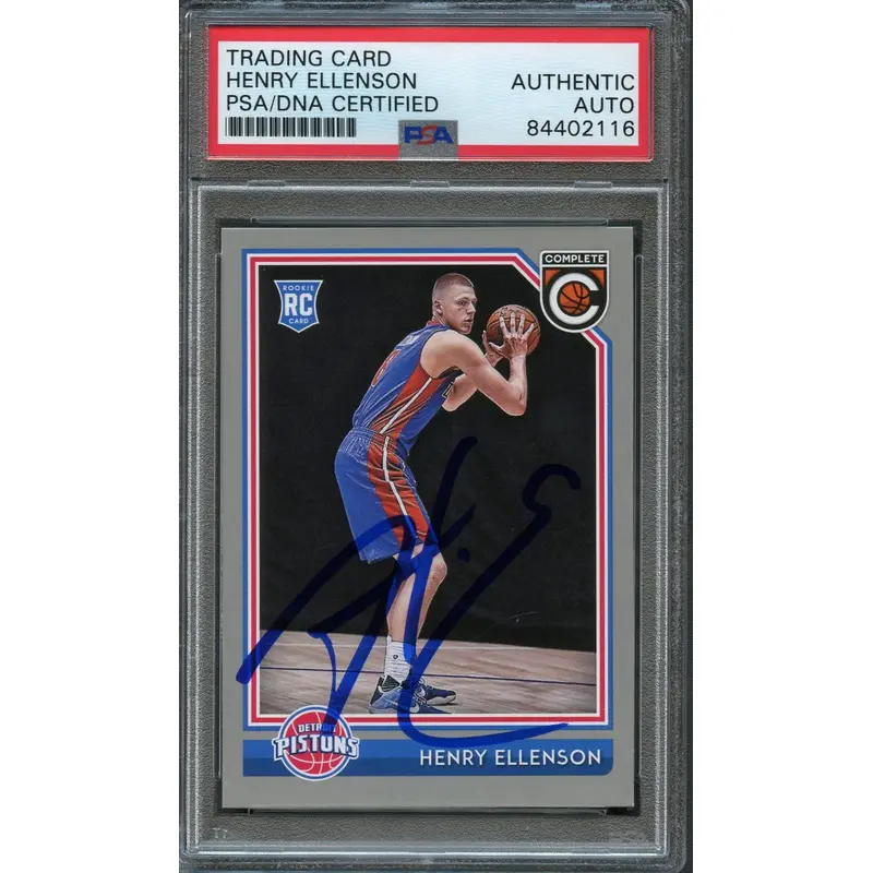 2016-17 Panini Complete #269 Henry Ellenson Signed Card AUTO PSA Slabbed RC Rookie