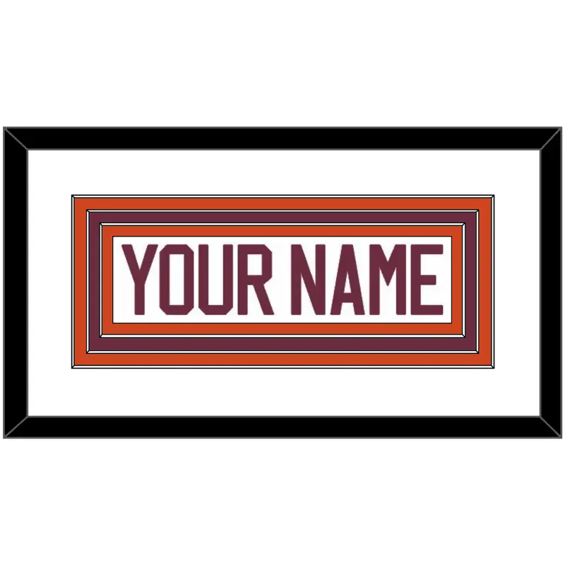 Virginia Tech Hockey Nameplate - Road Maroon - Triple Mat 2