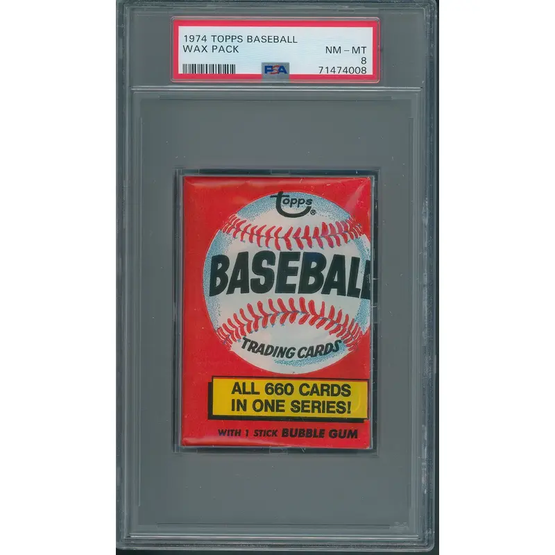 1974 Topps Baseball Unopened Wax Pack PSA 8 (All 660) *4008