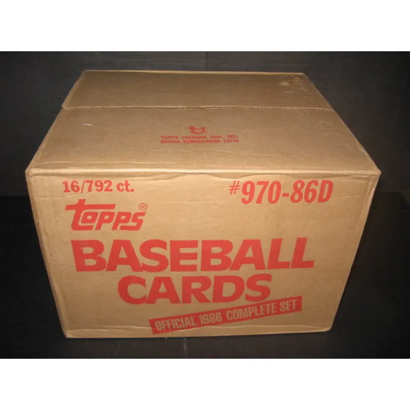 1986 Topps Baseball Factory Set Case (Holiday) (16 Sets)