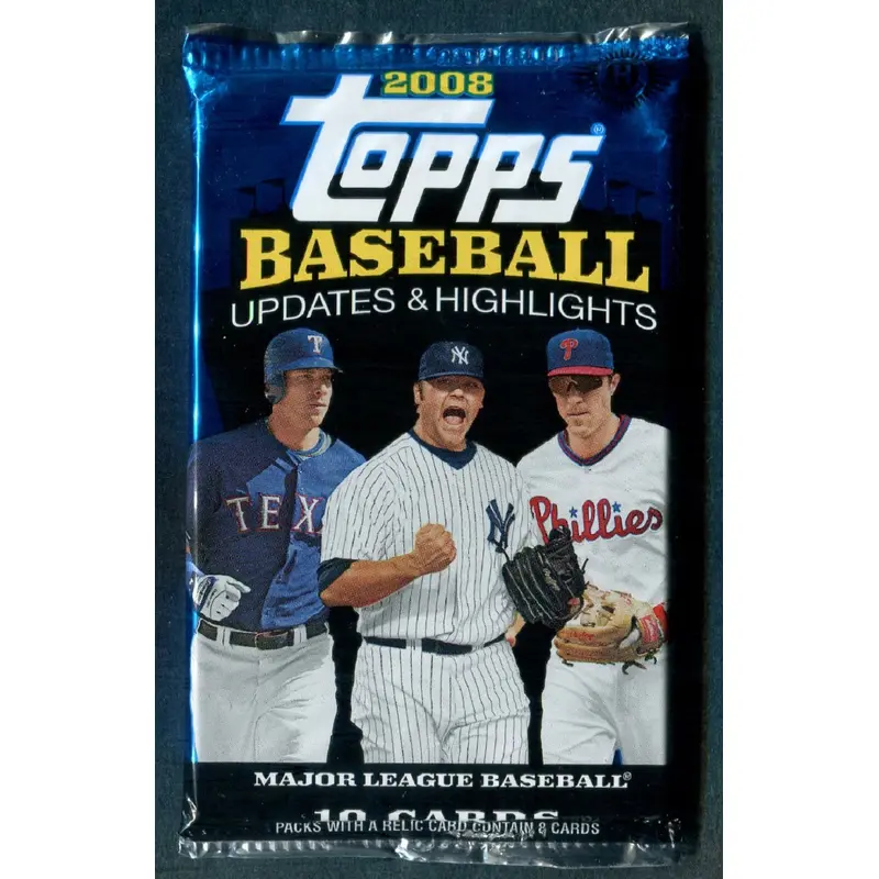 2008 Topps Baseball Unopened Updates & Highlights Pack (Hobby) (10)