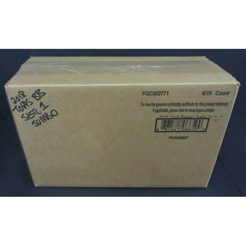 2018 Topps Baseball Series 1 Jumbo Case (Hobby) (6 Box)