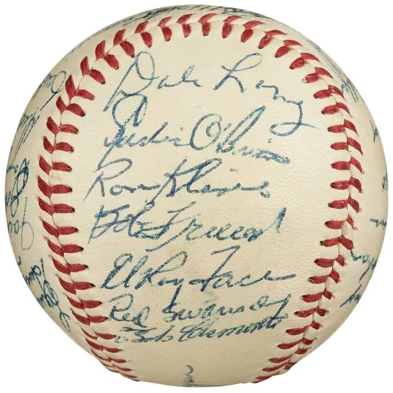Beautiful Roberto Clemente 1956 Pittsburgh Pirates Team Signed Baseball PSA DNA