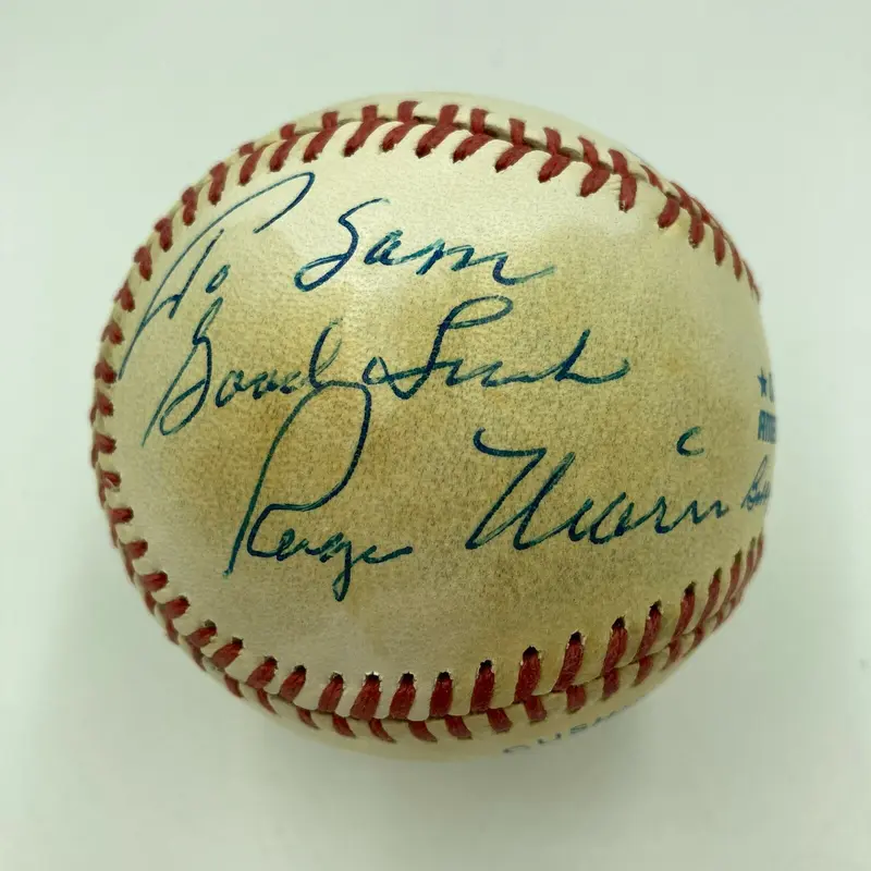 Mickey Mantle & Roger Maris Signed Baseball NY Yankees PSA/DNA