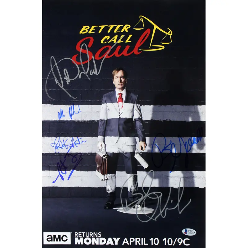Better Call Saul (6) Odenkirk, Mando, Fabian, +3 Signed 12x18 Photo BAS #A57119