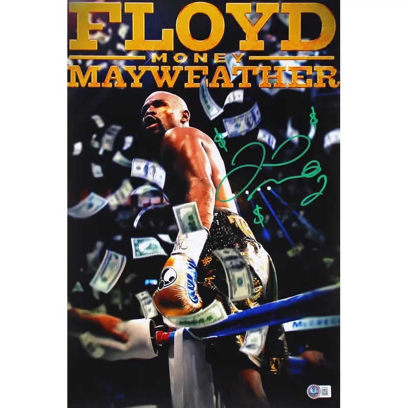 Floyd Mayweather "$$$" Authentic Signed 12x18 Photo Autographed BAS #BP00965