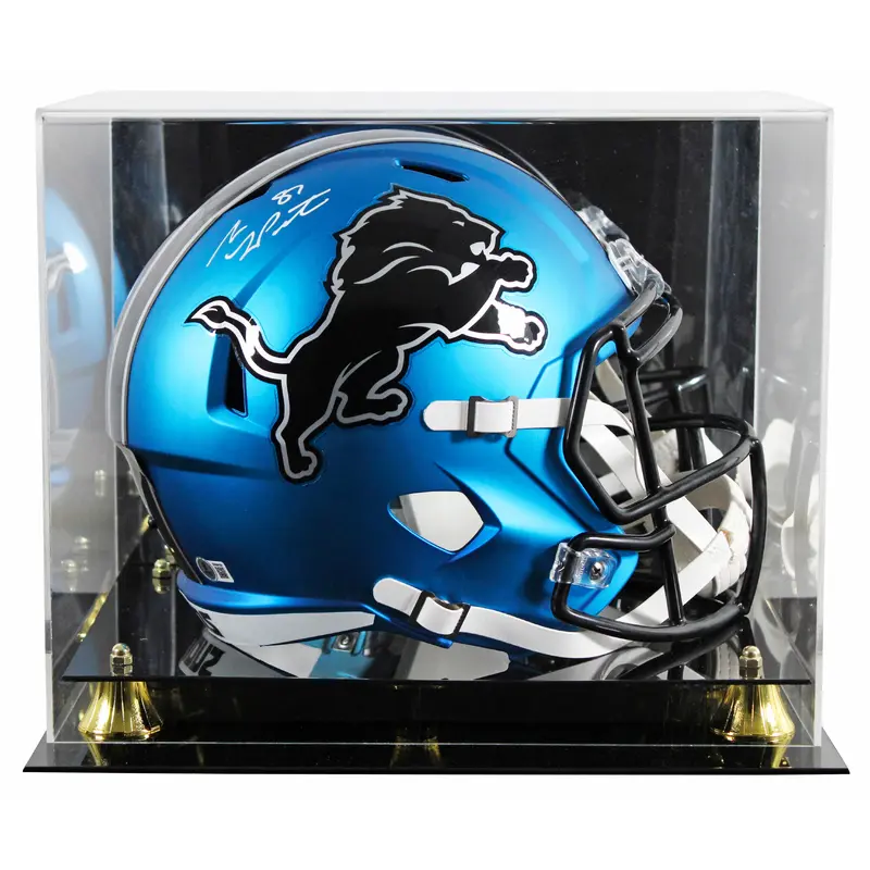 Lions Sam LaPorta Signed 2024 On Field Alt F/S Speed Rep Helmet W/ Case BAS Wit
